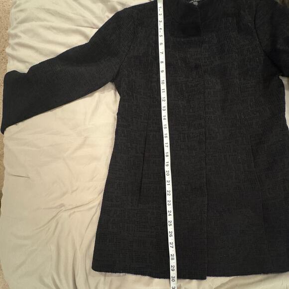 Eileen Fisher Organic Cotton Blend Textured Snap Front Closure Black Jacket SP - Picture 12 of 12